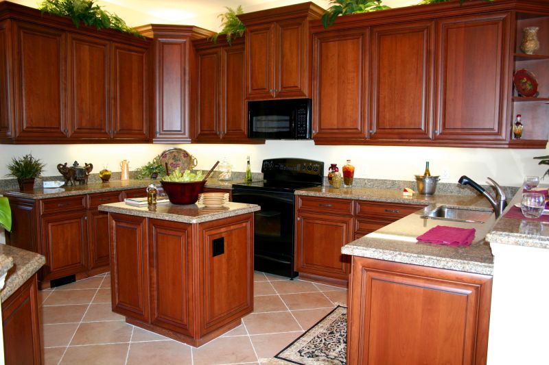 Cherry Cabinet Refacing in Carmel, IN