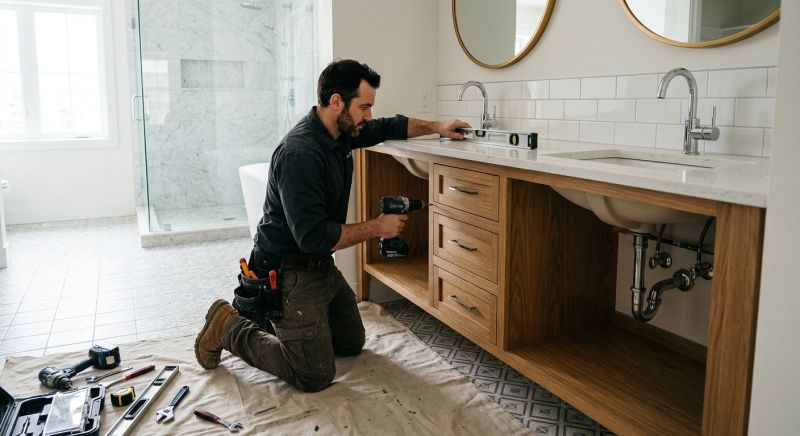 Custom Vanity Installation in Terre Haute, IN
