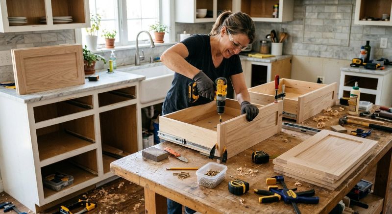 Cabinet Drawer Remodeling in Kokomo, IN