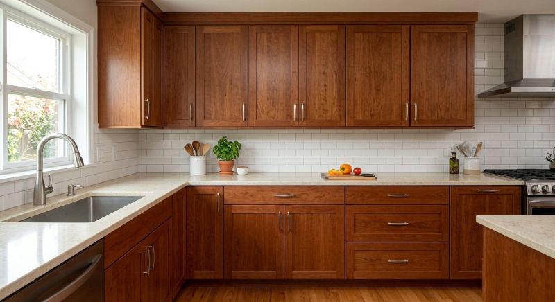 Cherry Cabinet Refacing in Terre Haute, IN
