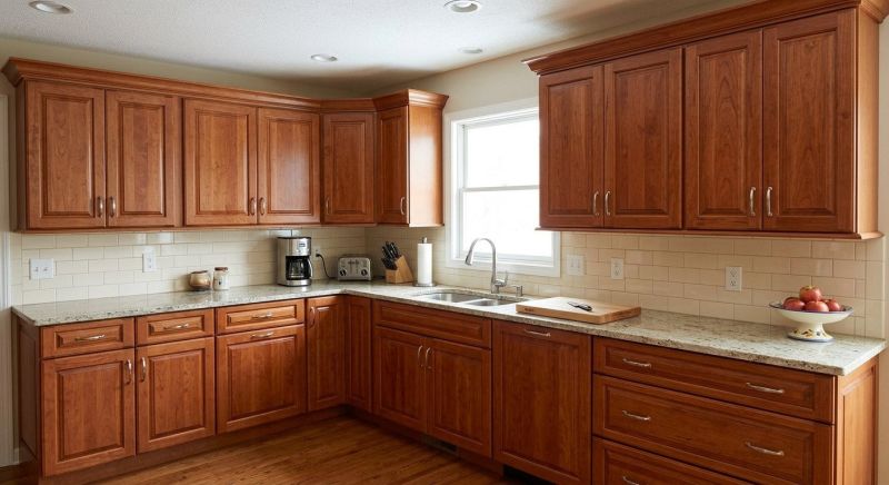 Cherry Cabinet Refacing in Lafayette, IN
