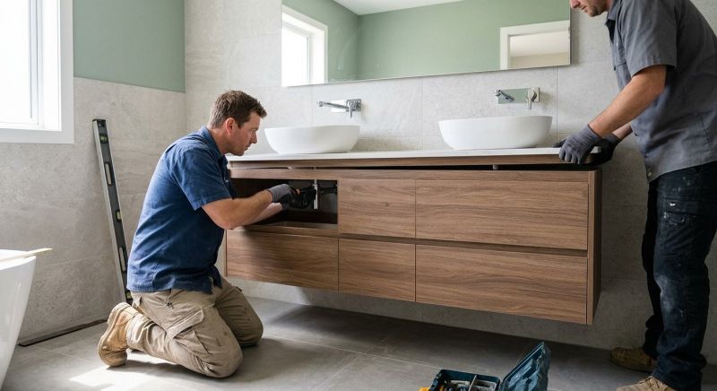 Custom Vanity Installation in Muncie, IN
