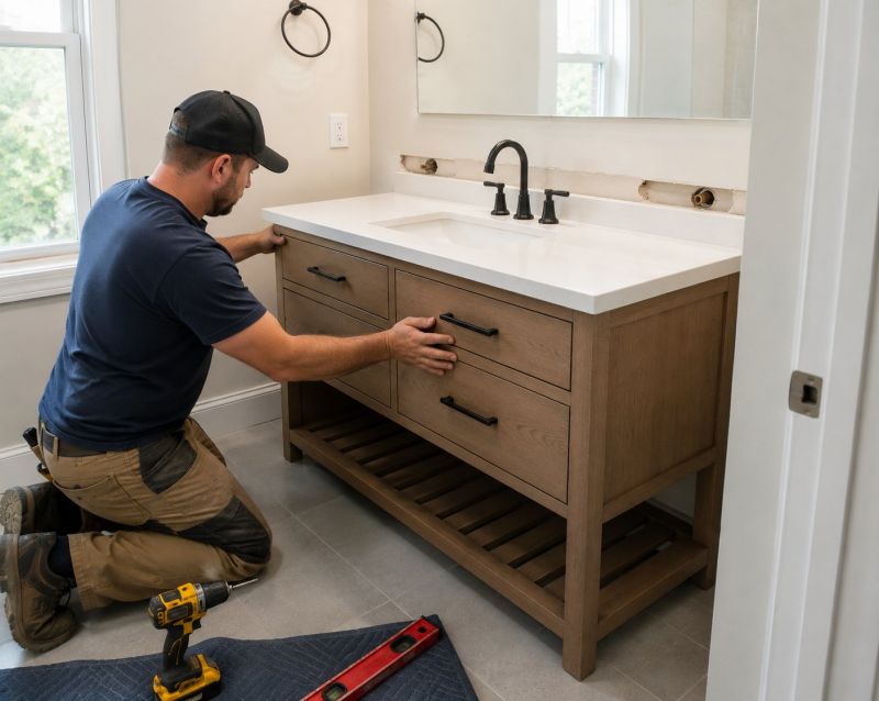 Vanity Cabinet Installation in Bloomington, IN